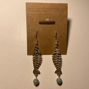 Funky Handmade Fishbone Earrings